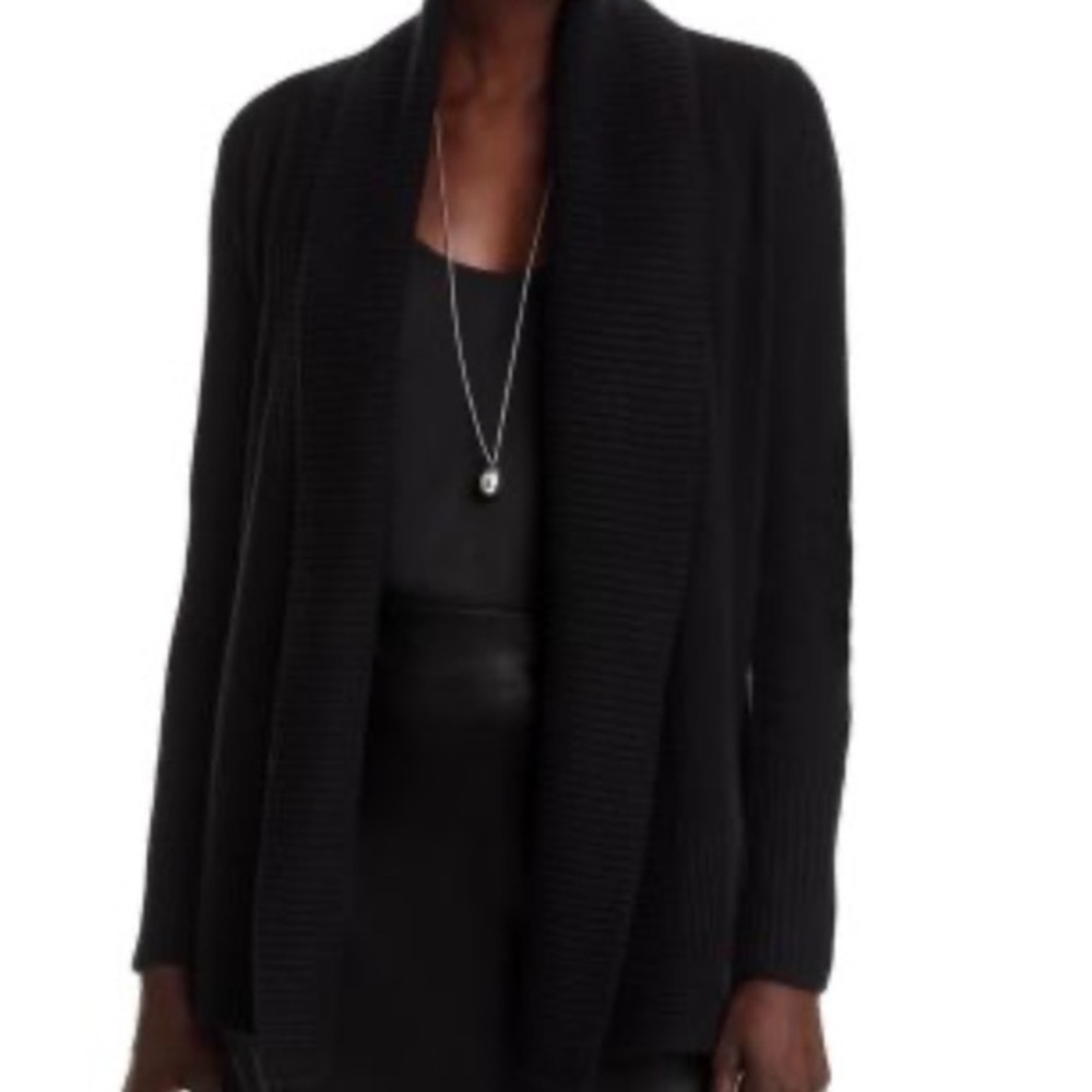 Theory ribbed open front cardigan SIZE SMALL